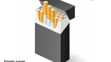 empty paper flip top cigarette boxes