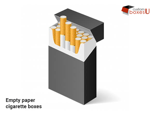 empty paper flip top cigarette boxes