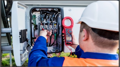 Electrician fixing Electrical Board